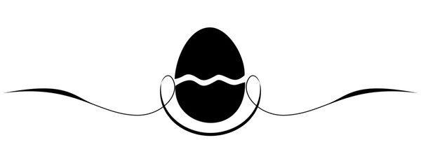 Wall Mural - easter egg silhouette illustration