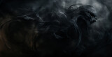 Fototapeta  - scary fantasy monster coming out of the smoke