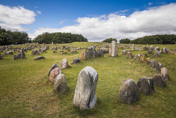 Wall Mural - Viking Burial Site in Lindholm Hoje, Denmark