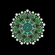 Colorful symmetrical dot mandala illustration