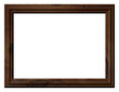 © blobbotronic - rechteckiger dunkler Holzrahmen, Querformat