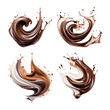 © Daisy - chocolate splash isolated swirl chocolate tornado