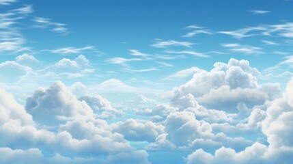 Wall Mural - Sky with clouds, blue skies, white clouds, the vast blue sky and clouds