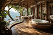 © Novanture - luxury hotel pool created with Generative AI technology