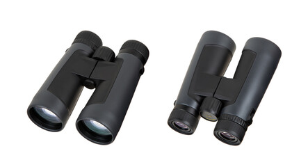 Wall Mural - Modern binoculars. An optical instrument for observation at long distances. Isolate on a white back.