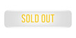 3d text sold out gold color . 3d button in transparent background