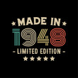 Made in 1948 limited edition t-shirt design