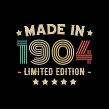 Made In 1904 Limited Edition T-shirt Design
