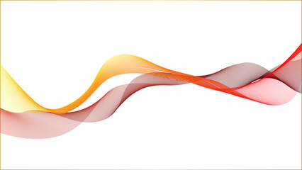 Wall Mural - Abstract vector blue and pink wave line flowing isolated on white and red background