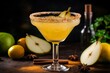 Pear cider margarita with brown sugar and spices