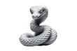 Japanese-themed 3D silver cobra sculpture