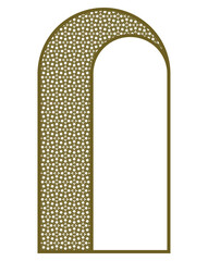 Poster - Arch with geometric pattern in Arabic style 