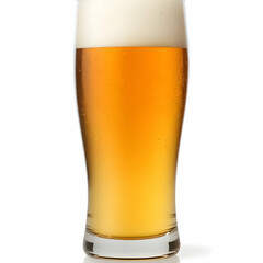 glass of beer isolated on white