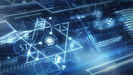 Wall Mural - the inner digital world of artificial intelligence.