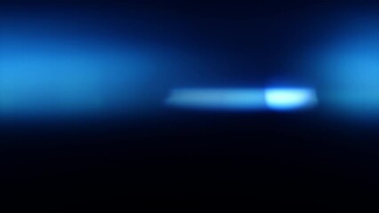 Abstract dark blue lens flare gradient overlay light leak loop Background. Vibrant defocused decor product display. Soft toned copy space backplate. Elegant glow effect product showcase backdrop.