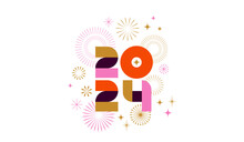 Happy New Year 2024, Poster, Banner And Card Design