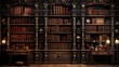 A library with a collection of antique and rare books.