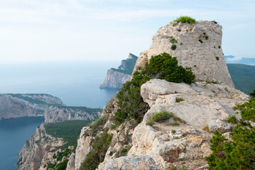 Wall Mural - Torre Penya Trek in Natural Park of Porto Conte - Sardinia - Italy