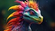 Close up Dinosaur animals with colorful pictures