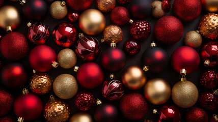 Wall Mural - Christmas bauble decoration ornaments collection