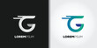 minimalism letter g logo set