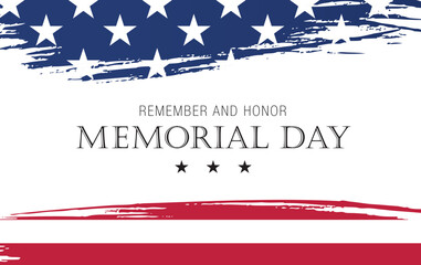 Wall Mural - Memorial day banner design. Vector illustration