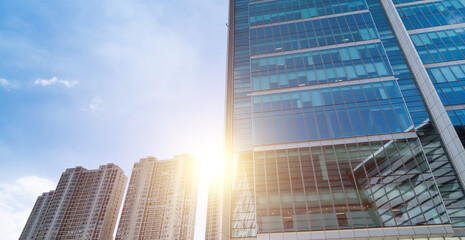 Canvas Print - Low angle view of modern buildings