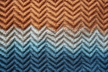 Canvas Print - Closeup of patterned warm sweater made of knitted wool or cashmere texture on a background