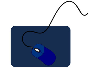 mouse and pad on white background.