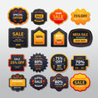 set promo stickers hot sale best price icons online shopping tags special offer promotion discount coupons collection