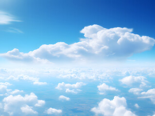 Wall Mural - Cloudy blue sky abstract background, blue sky background with tiny clouds