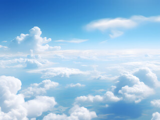 Wall Mural - Cloudy blue sky abstract background, blue sky background with tiny clouds