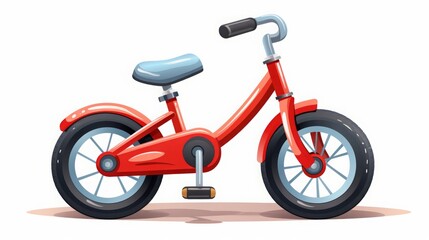 Canvas Print - cartoon bicycle on white background isolated.