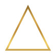 © DLC - Luxury golden triangle frame line design transparant png, shape triangle gold design template