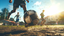 Football Players, Closeup Football Kick 