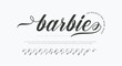 Barbie luxury elegant typography vintage serif font wedding invitation logo music fashion property