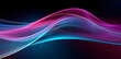 light lines on the dark background, in the style of turquoise and magenta, 3d, rollerwave, light magenta and white, symbolic-vibrant, light violet and light bronze, abstraction-création