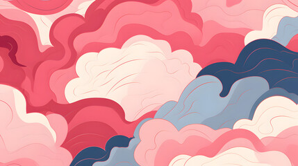 Wall Mural - abstract background with colored clouds