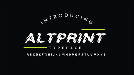 Wall Mural - Sport Modern Alphabet Font. Typography urban style fonts for technology, digital, movie logo design. vector illustration