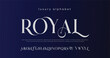 Royal Luxury alphabet letters font. Typography elegant Modern classic lettering serif fonts decorative vintage retro concept. vector illustration