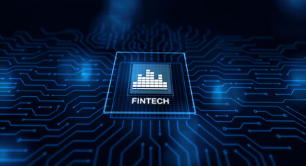 Wall Mural - Fintech Financial technology Cryptocurrency investment and digital money. Business concept on virtual screen.