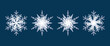 Paper cut snow flake icon vector illustration. Set of a 3d snowflake on isolated background. Christmas sign concept.