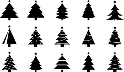 Christmas tree, spruce, pine icon vector image.