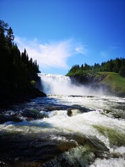  Tännforsen waterfall is one of the largest in Sweden