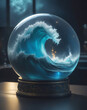 © magann - fortune teller glass ball with ocean wave inside