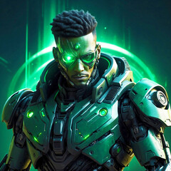 photorealistic cyborg cyberpunk military soldiers wearing futuristic vr goggles tactical outfit scie
