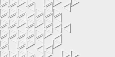 Wall Mural - array or grid of offset triangle frames geometrical background wallpaper banner template pattern fad