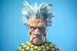 © Drpixel - Funny portrait of senior man made from pineapple. AI generative art