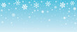 Blue teal christmas background with snowflakes. Vector eps