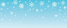 Blue Teal Christmas Background With Snowflakes. Vector Eps